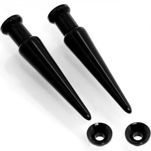 Load image into Gallery viewer, Black 2 in 1 Interchangeable Screw Fit Plug and Taper Set