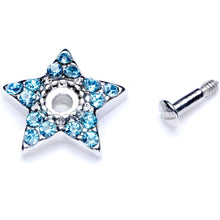 将图片加载到图库查看器,14G Aqua Gem 10mm Five Point Star Dermal Top