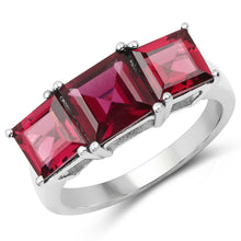Load image into Gallery viewer, 4.87 Carat Genuine Rhodolite .925 Sterling Silver Ring
