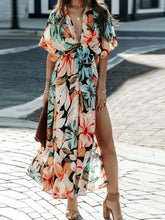 Load image into Gallery viewer, Floral Half Sleeve Dress Classic & Elegant Everyday Style Dress Timeless Dress For Summer