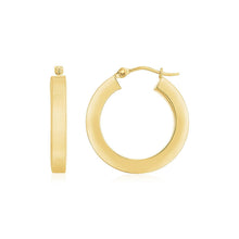 Load image into Gallery viewer, 14K Yellow Gold Square Tube Hoop Earrings