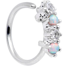 将图片加载到图库查看器,20G 5/16 White Synthetic Opal Staccato Seamless Circular Ring