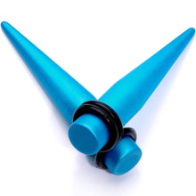 Load image into Gallery viewer, Aqua Matte Silicone Straight Taper Set 4mm to 12mm