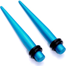 Load image into Gallery viewer, Aqua Matte Silicone Straight Taper Set 4mm to 12mm