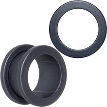 Load image into Gallery viewer, Brown Matte Silicone Screw Fit Tunnel Plug Set 6mm to 25mm