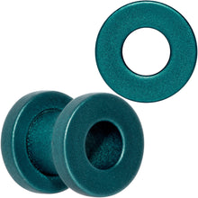 Load image into Gallery viewer, Teal Matte Silicone Screw Fit Tunnel Plug Set 6mm to 25mm