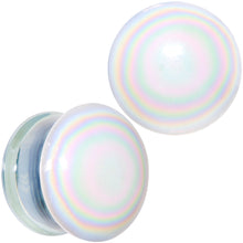 Load image into Gallery viewer, White Glass Radical Radiance Double Flare Plug Set 5mm to 19mm
