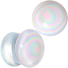 Load image into Gallery viewer, White Glass Radical Radiance Double Flare Plug Set 5mm to 19mm