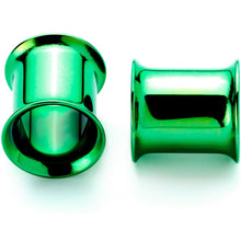 Load image into Gallery viewer, Green Anodized Steel Double Flare Tunnel Plug Set 4mm-16mm