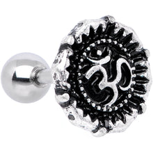 Load image into Gallery viewer, 16G 1/4 Spiritual Ohm Symbol Tragus Cartilage Earring