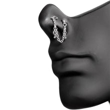 将图片加载到图库查看器,20G 1/4 Autumn Fall Leaves Chain Dangle Double Nose Bone