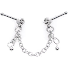 将图片加载到图库查看器,20G 1/4 Autumn Fall Leaves Chain Dangle Double Nose Bone