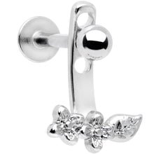 Load image into Gallery viewer, 16G 3/8 Leafy Flowers Dangle Cartilage Tragus Helix Piercing
