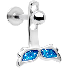 将图片加载到图库查看器,Blue Glitter Mermaid Tail Dangle Cartilage Tragus Helix Piercing