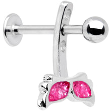 将图片加载到图库查看器,Pink Glitter Mermaid Tail Dangle Cartilage Tragus Helix Piercing