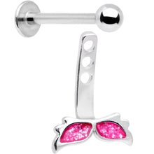 将图片加载到图库查看器,Pink Glitter Mermaid Tail Dangle Cartilage Tragus Helix Piercing