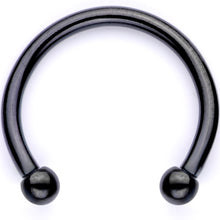 将图片加载到图库查看器,16G Teal Faux Opal Black Anodized Twisted Horseshoe Clip On Fake Septum Ring Set