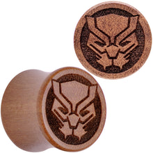 Load image into Gallery viewer, Licensed Marvel Black Panther Sawo Wood Saddle Plug Set