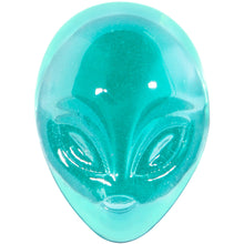Load image into Gallery viewer, Clear Green Pyrex Glass Alien Face Double Flare Plug Set 6mm to 16mm