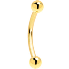 将图片加载到图库查看器,16G 3/8 Solid 14k Yellow Gold Curved Barbell