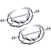 Load image into Gallery viewer, 1 3/8 Talon Claw Nipple Barbell Shield Set