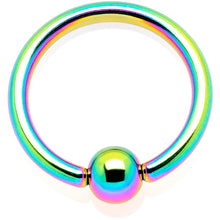 将图片加载到图库查看器,16G 5/16 Rainbow Anodized BCR Captive Ring