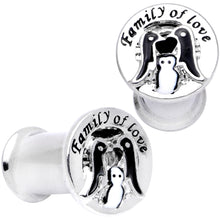 Load image into Gallery viewer, Family of Love Penguin Double Flare Tunnel Plug Set 6mm to 14mm