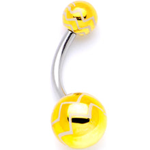 Load image into Gallery viewer, All About Eye Catching Zig Zag Party Pack Belly Ring Set of 4