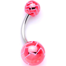 Load image into Gallery viewer, All About Eye Catching Zig Zag Party Pack Belly Ring Set of 4