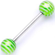Load image into Gallery viewer, Pastel Stripes Party Barbell Tongue Ring Set of 4