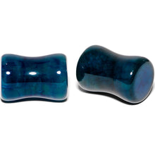 Load image into Gallery viewer, Solid Blue Stone Saddle Plug Set 6mm to 25mm