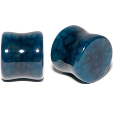 将图片加载到图库查看器,9/16 Solid Blue Stone Saddle Plug Set