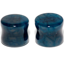 将图片加载到图库查看器,9/16 Solid Blue Stone Saddle Plug Set