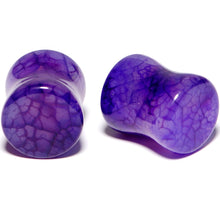 将图片加载到图库查看器,Solid Purple Stone Saddle Plug Set 6mm to 25mm