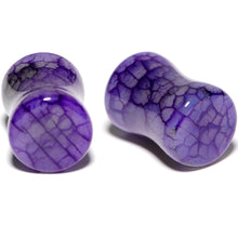将图片加载到图库查看器,Solid Purple Stone Saddle Plug Set 6mm to 25mm