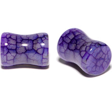 将图片加载到图库查看器,Solid Purple Stone Saddle Plug Set 6mm to 25mm