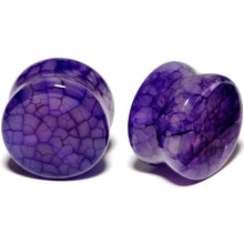 将图片加载到图库查看器,Solid Purple Stone Saddle Plug Set 6mm to 25mm