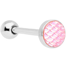 将图片加载到图库查看器,Pink Mermaid Scale Barbell Tongue Ring