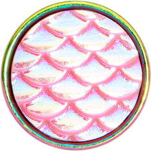 将图片加载到图库查看器,Rainbow PVD Pink Mermaid Scale Barbell Tongue Ring