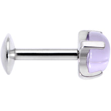 Load image into Gallery viewer, 16G 1/4 Pink Amethyst Internally Threaded Labret Monroe Tragus
