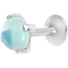 将图片加载到图库查看器,16G 1/4 Green Jade Internally Threaded Labret Monroe Tragus