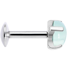 将图片加载到图库查看器,16G 1/4 Green Jade Internally Threaded Labret Monroe Tragus