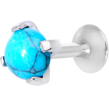 将图片加载到图库查看器,16G 1/4 Turquoise Internally Threaded Labret Monroe Tragus