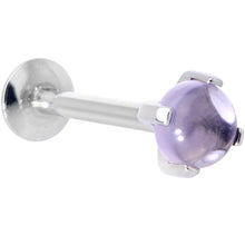 Load image into Gallery viewer, 16G 5/16 Pink Amethyst Internally Threaded Labret Monroe Tragus
