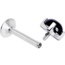 将图片加载到图库查看器,16G 5/16 Black Agate Internally Threaded Labret Monroe Tragus