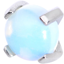 将图片加载到图库查看器,16G 5/16 White Opalite Internally Threaded Labret Monroe Tragus