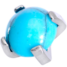 Load image into Gallery viewer, 16G 5/16 Turquoise Internally Threaded Labret Monroe Tragus