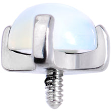 Load image into Gallery viewer, 14G Natural Opalite Externally Threaded Dermal Anchor Top