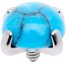 将图片加载到图库查看器,14G Natural Turquoise Externally Threaded Dermal Anchor Top