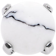 Load image into Gallery viewer, 14G Natural White Howlite Externally Threaded Dermal Anchor Top
